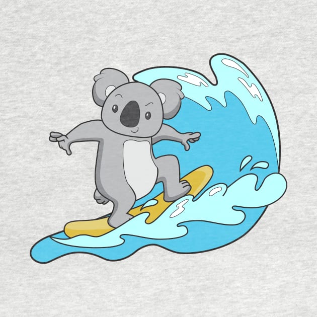 kawaii surfing koala by theglaze